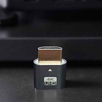 Adaptador Hdmi Dummy, Emulador EDID de Monitor Virtual, Display Headless, Suporta até 4K a 60Hz