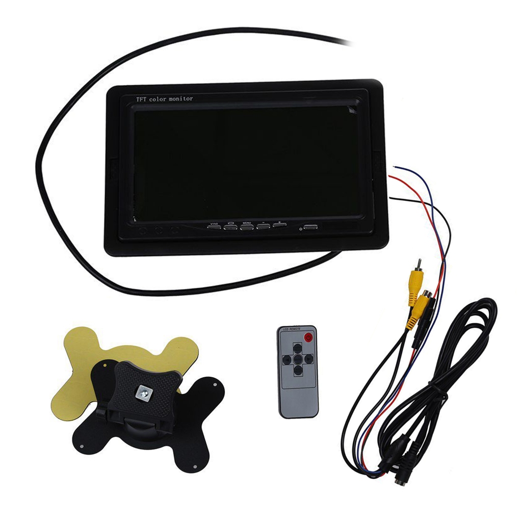 Monitor Para Cftv Portatil Lcd De 7 Polegadas Preto 12v
