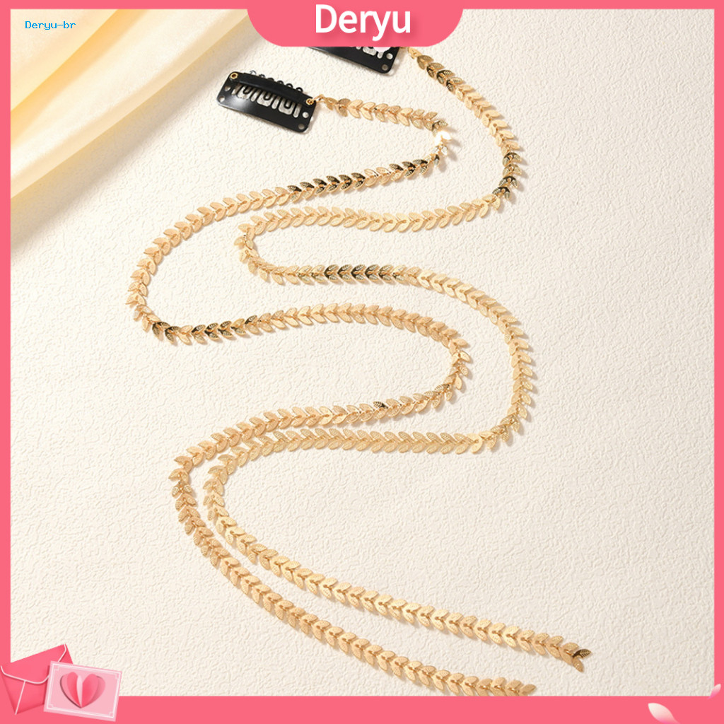 Modern Hair Accessory Retro Style Chain Golden Wheat Bridal Clip for Women Alloy Elegant and Easy to Wear Decoration Per