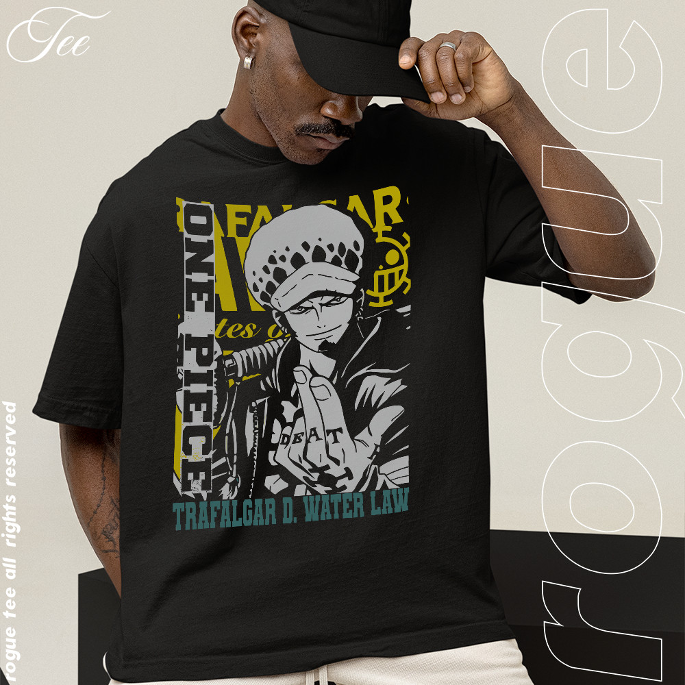 Camiseta Basica e OVERSIZED Trafalgar Law Room Pirata Corazon One Piece Anime Unissex