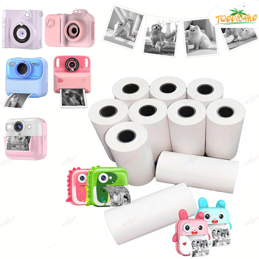 Kit 30 Bobinas Térmicas Brancas Refil - Para Mini Impressora Portátil, Câmera Instantânea e Máquina de Etiquetas
