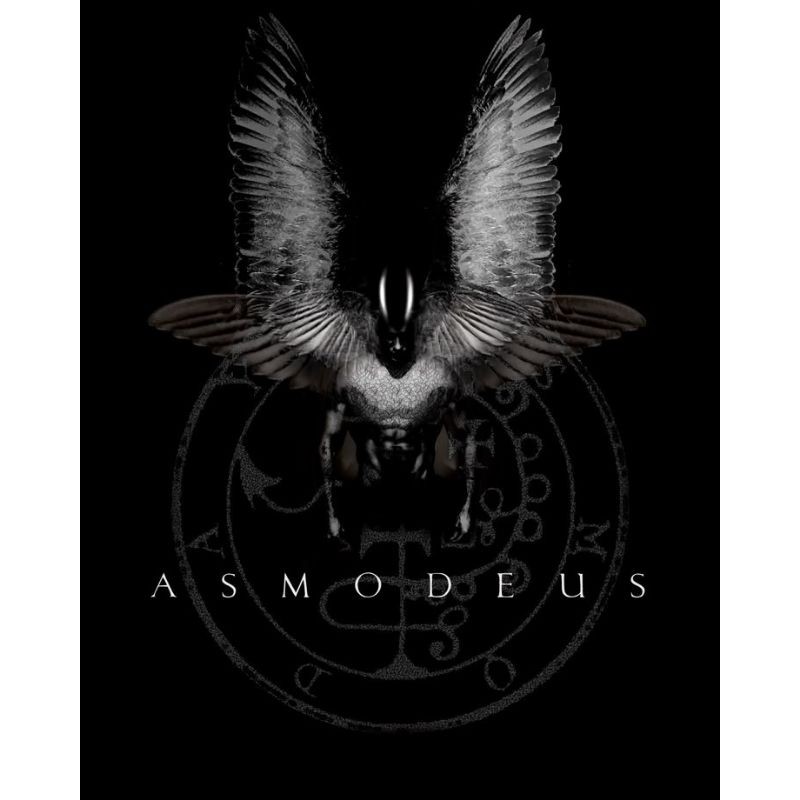 QUADRO DECORATIVO PLACA MDF-ASMODEUS PRETO E BRANCO