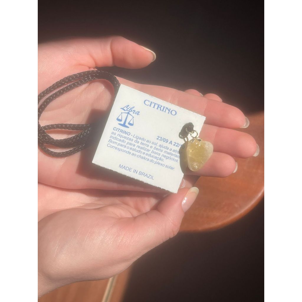 Colar de Citrino Natural – Pedra da Prosperidade | Signo de Libra