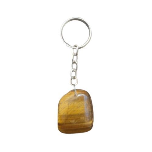 Chaveiro Natural De Pedra Olho De Tigre - Proteção