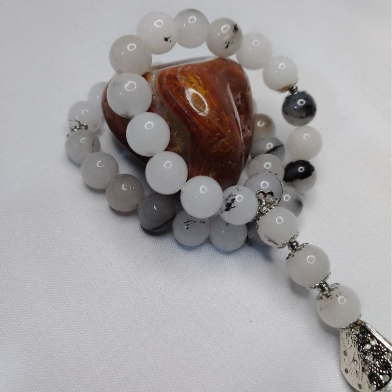 Masbaha Mulçumano Tasbih Pedra da Lua 8mm