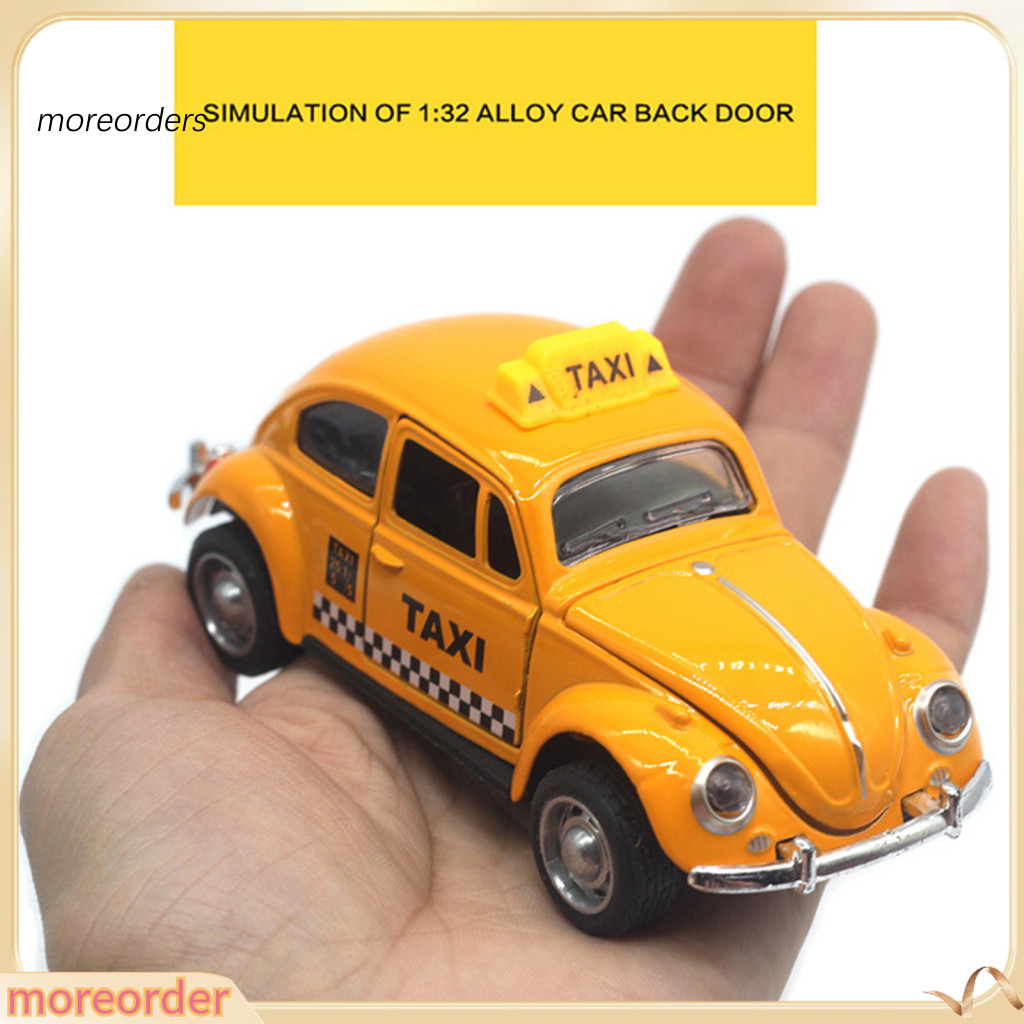 1 32 Scale Retro Diecast Taxi Model Car Toy with Pull Back Opening Doors – Miniature Alloy Desktop Ornament Perfect Bi