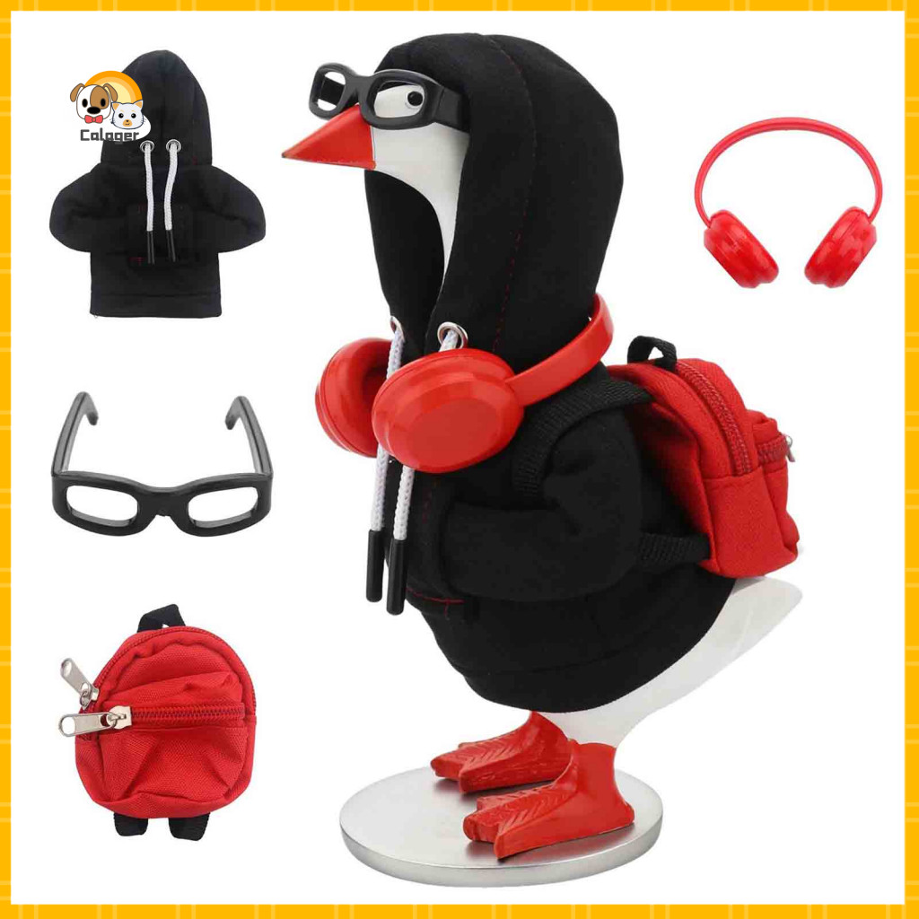 Cute Goose Costume for Collection Miniature Clothing Set Mini Accessories for 7 Inch Desktop – Includes Hoodie for for