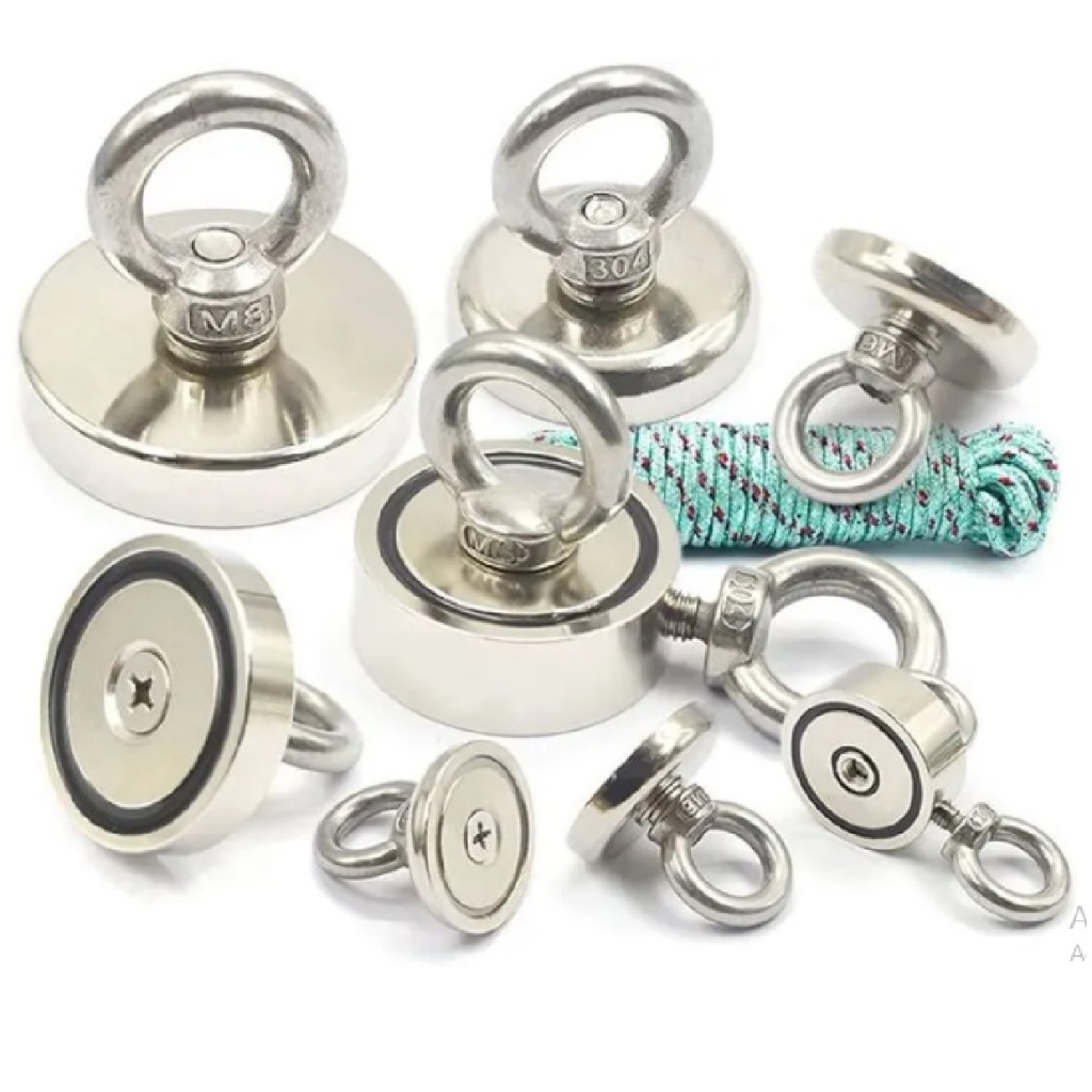 Ima De Neodimio Para Pesca Magnetica 25 42 48 55 60 67 75 mm diametro diversos tamanhos e potencia