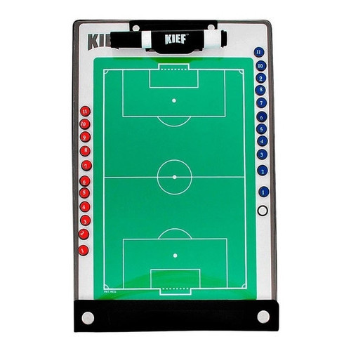 Prancheta Magnética Tática Com Imã Futebol De Campo - Finta Cor Preto/Verde