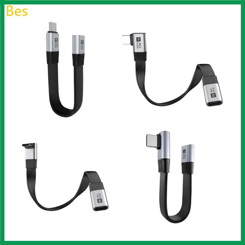 Bes Extensão Silicone 80Gbps 240W USB C Para Fêmea Transferência 8k 60hz Display Vídeo