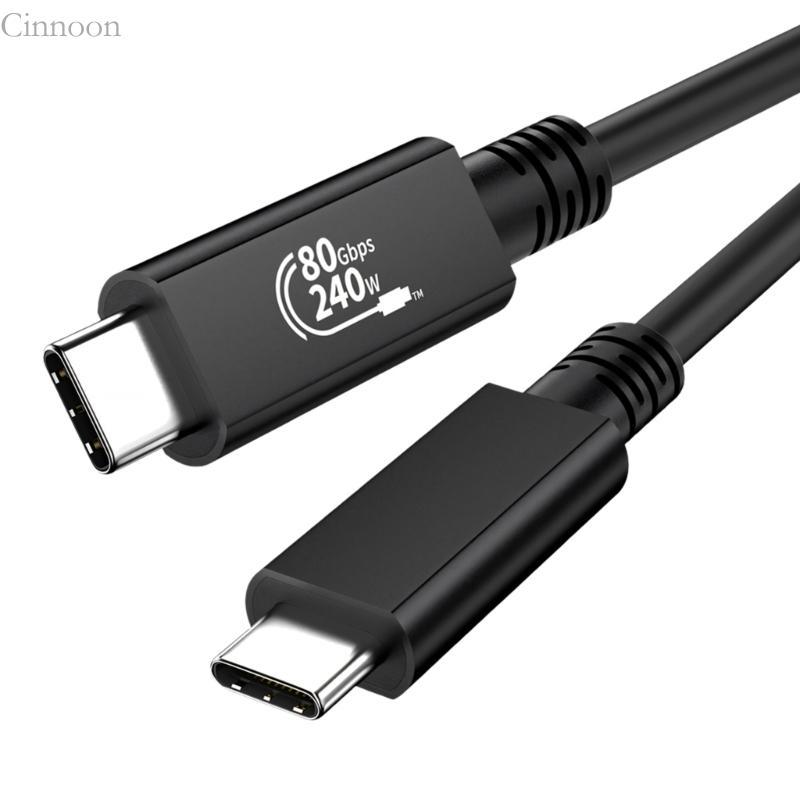 Transferência CINN 80Gbps USB C 240W Type Suporte Para 5K 60Hz Vídeo Exibição Externa Notebook