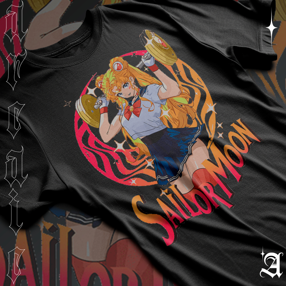 Camiseta Basica Algodao Sailor Moon Reference Gym Bodybuilder Princess Tee Unissex