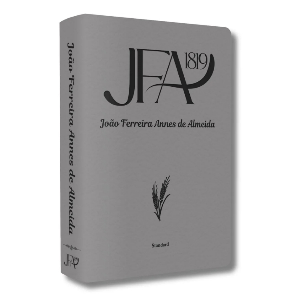 Bíblia Sagrada João Ferreira De Almeida Jfa Letra Standard Confortável Capa Luxo Cinza