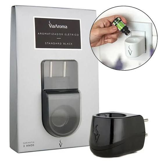AROMATIZADOR ELÉTRICO STANDARD BLACK : DIFUSOR VIA AROMA 1118-A