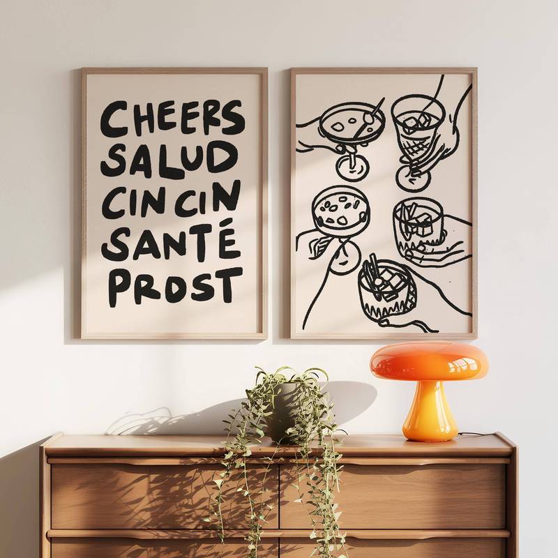 Life Happens Coffee Helps canvas poster Breakfast  Retro Cafe Kitchen painting  Dining Room Wall Decor