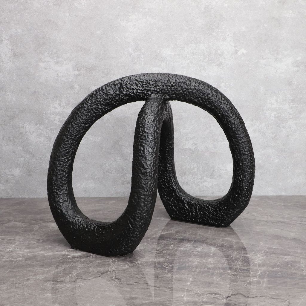 MNQU Modern minimalist black and white X Resin model home, sales office, home decor, tabletop, dining room, soft furnish