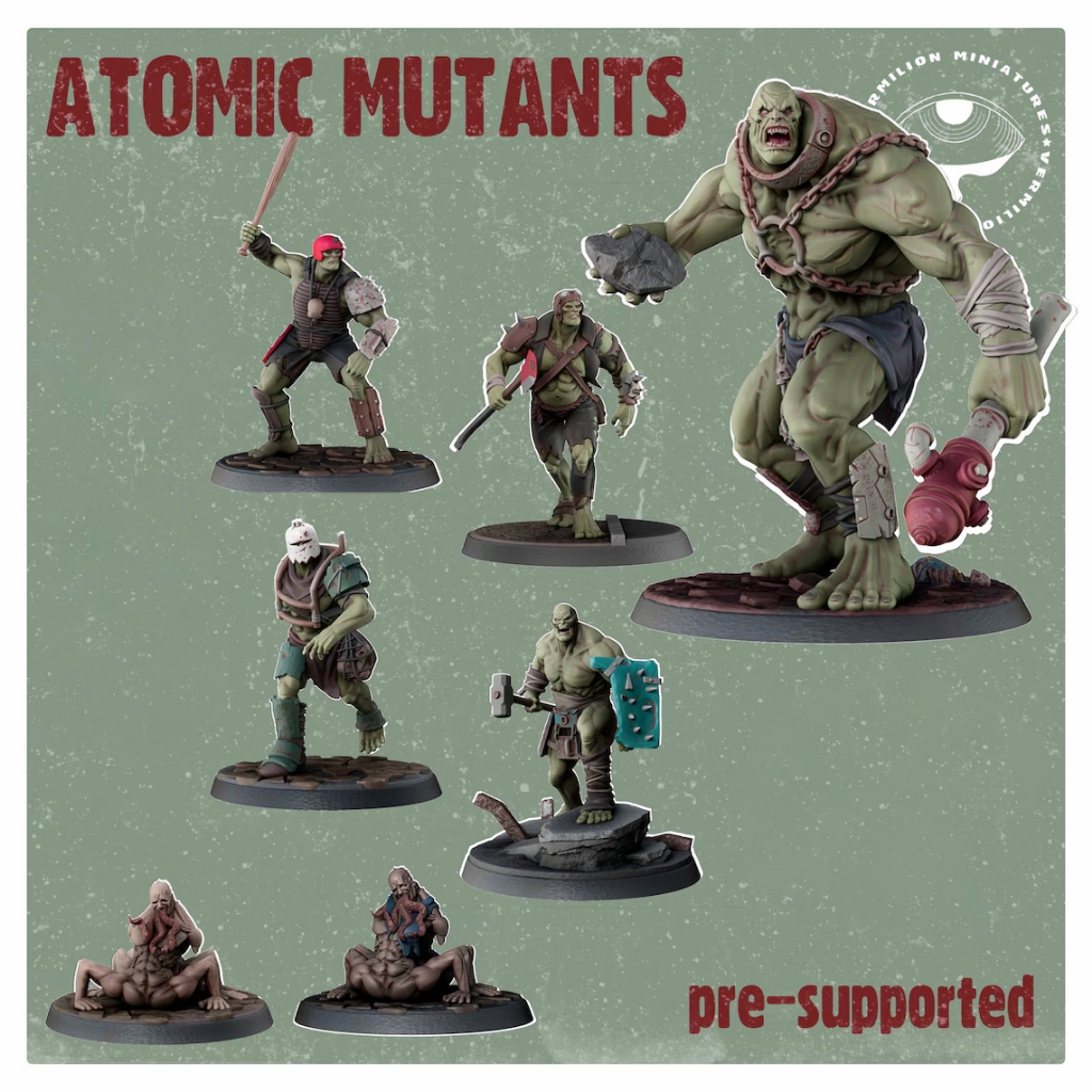 Miniaturas Fallout Wasteland Warfare Atomic Mutants Vermilion Miniatures