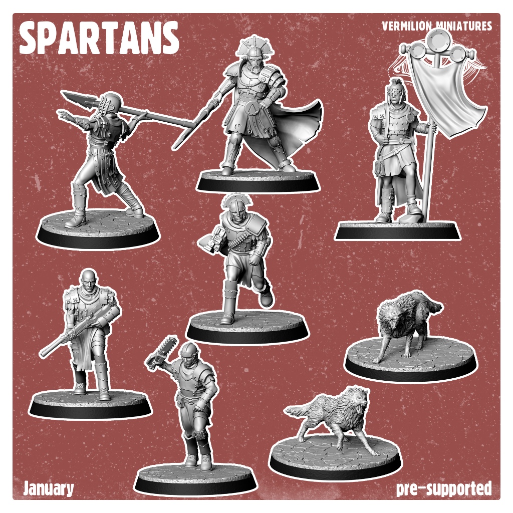Miniaturas Fallout Wasteland Warfare Spartans Vermilion Miniatures