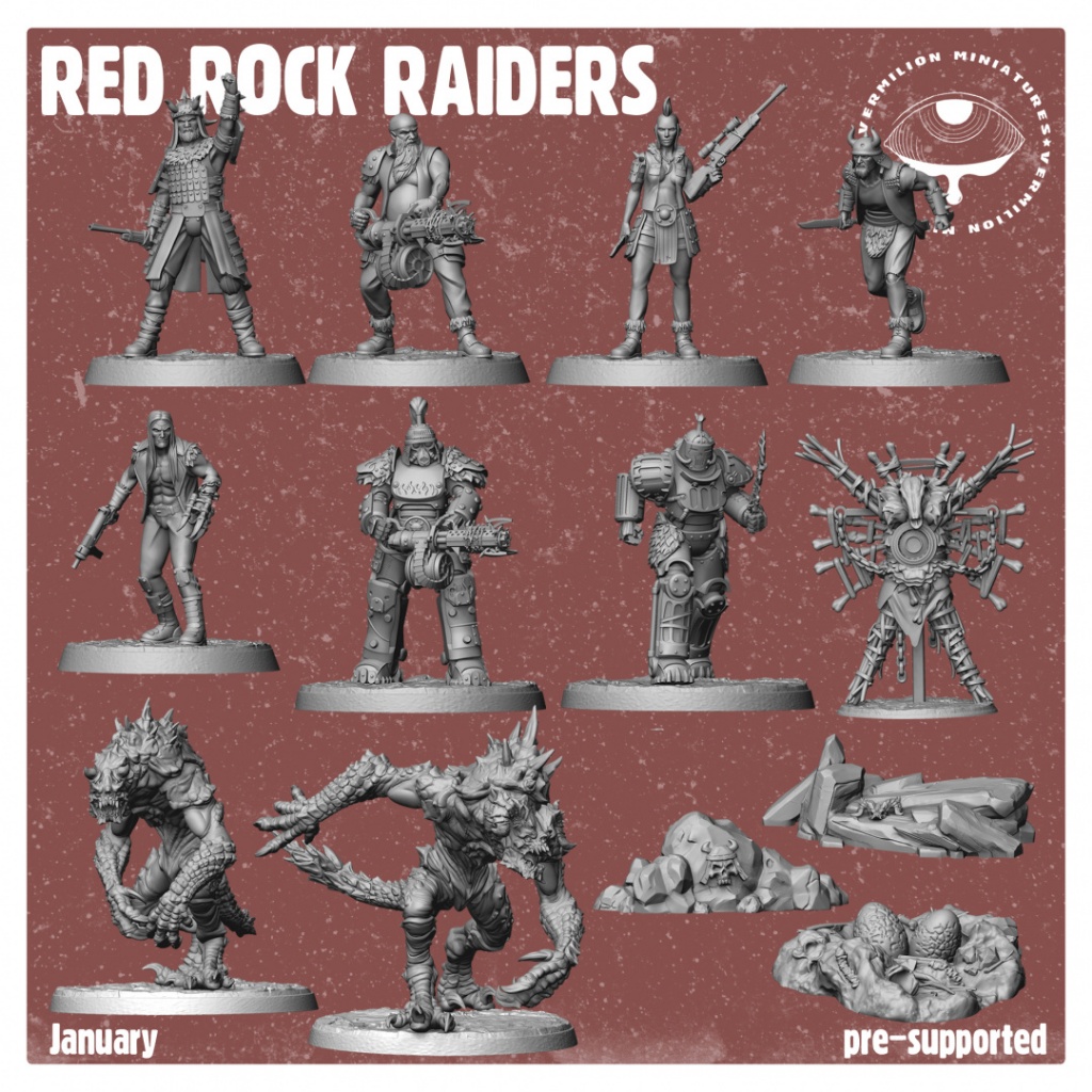 Miniaturas Fallout Wasteland Warfare Red Rock Raiders Vermilion Miniatures