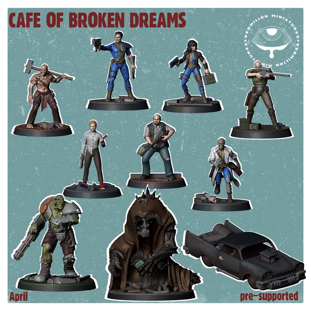 Miniaturas Fallout Wasteland Warfare Cafe of Broken Dreams Vermilion Miniatures