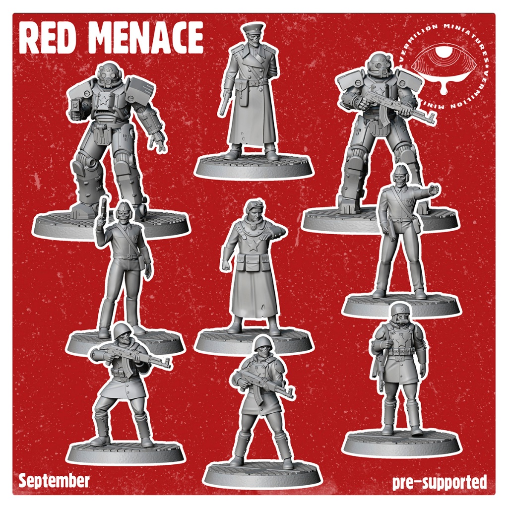 Miniaturas Fallout Wasteland Warfare Red Menace Vermilion Miniatures