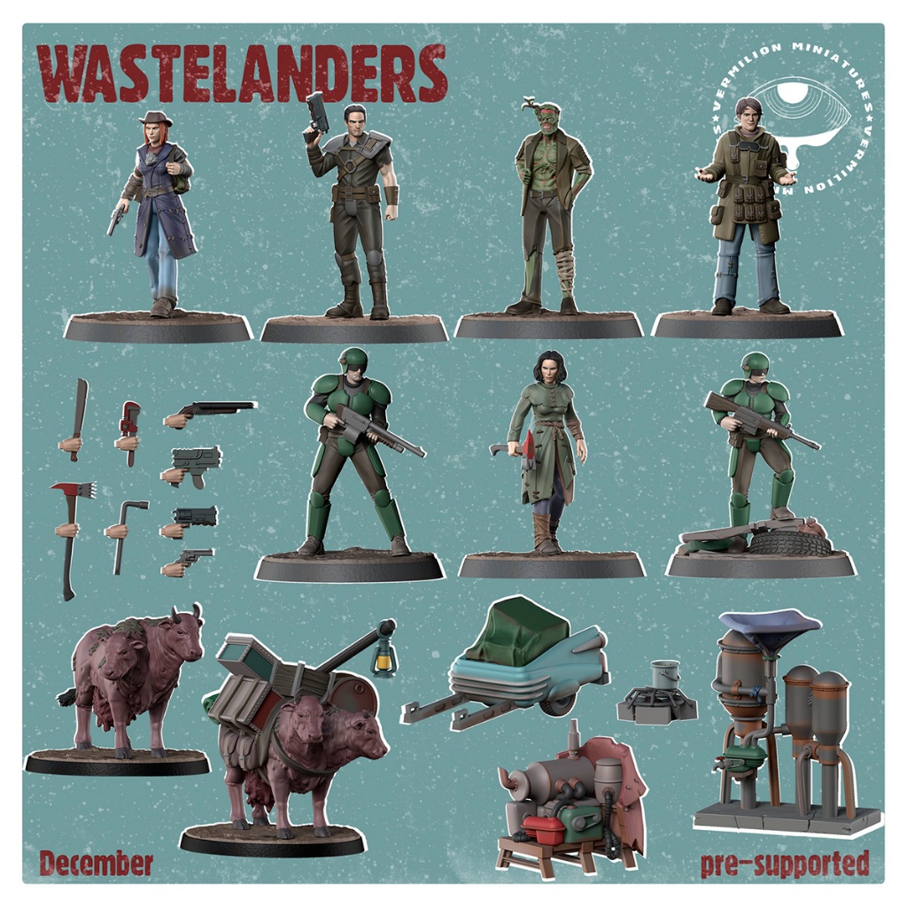Miniaturas Fallout Wasteland Warfare Wastelanders Vermilion Miniatures
