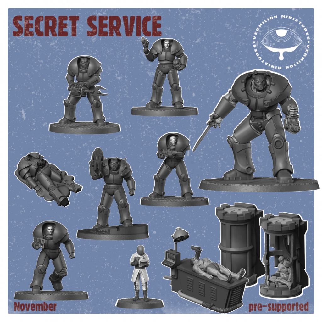 Miniaturas Fallout Wasteland Warfare Enclave Secret Service Vermilion Miniatures