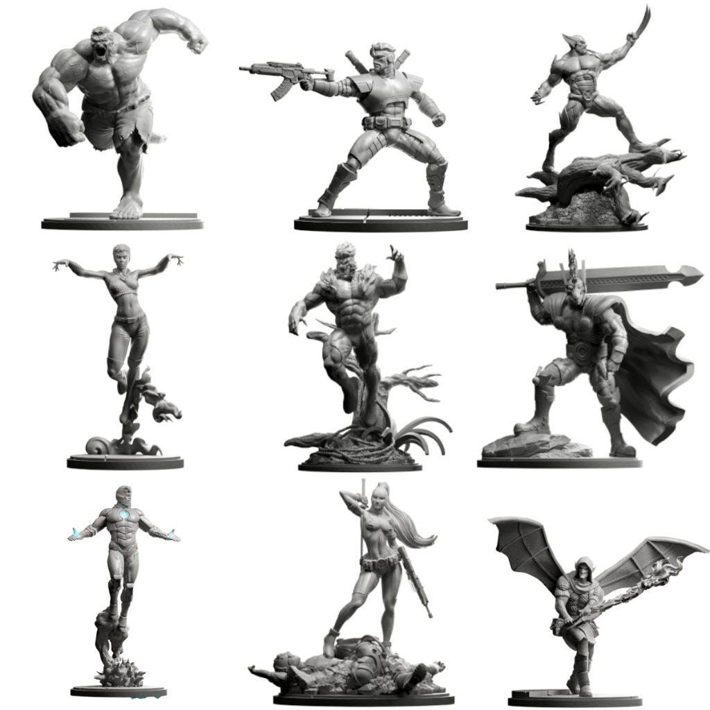 Miniaturas RPG Herois Marvel Legion Miniatures Para Pintura Decoração e RPG Board Games