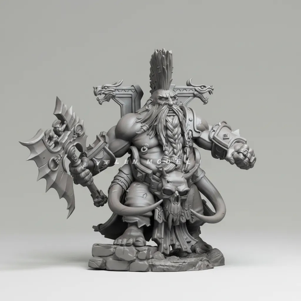 Dark Forge Miniatures - Thorgar Barba De Ferro Rpg 7,5 Cm