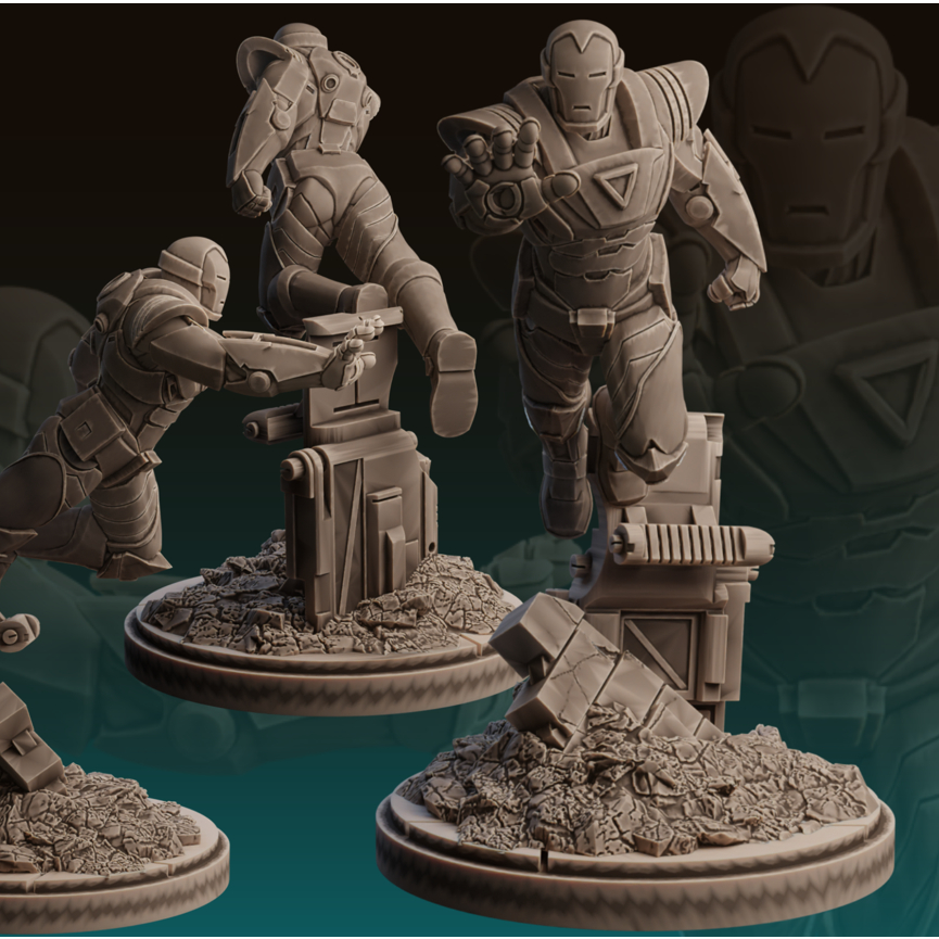 Miniatura para RPG ou Coleção – Homem de Ferro Clássico - Legion miniatures