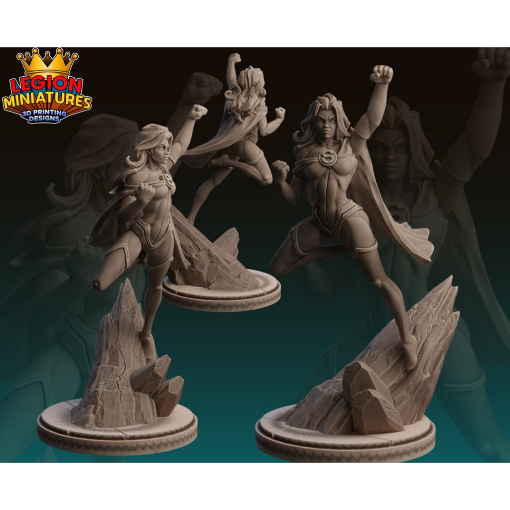 Miniatura para RPG ou Coleção – Super Girl - Legion miniatures