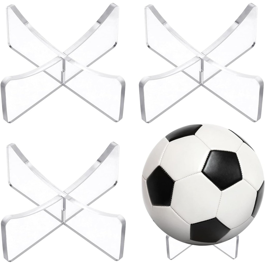 kit 3 pares de suportes de bola - acrilico cristal