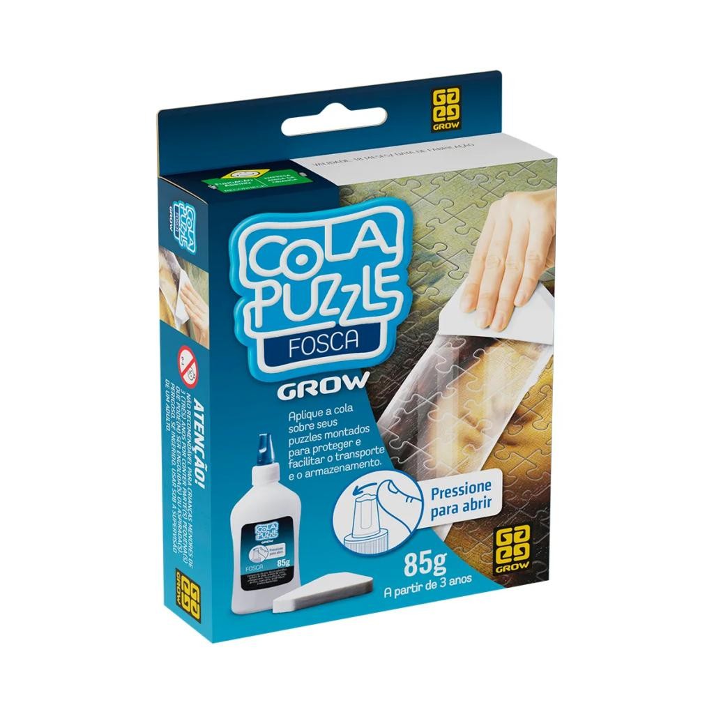 Cola Puzzle Fosca Grow 85 ml Com Aplicador Quebra-Cabeça Proteção Sem Brilho