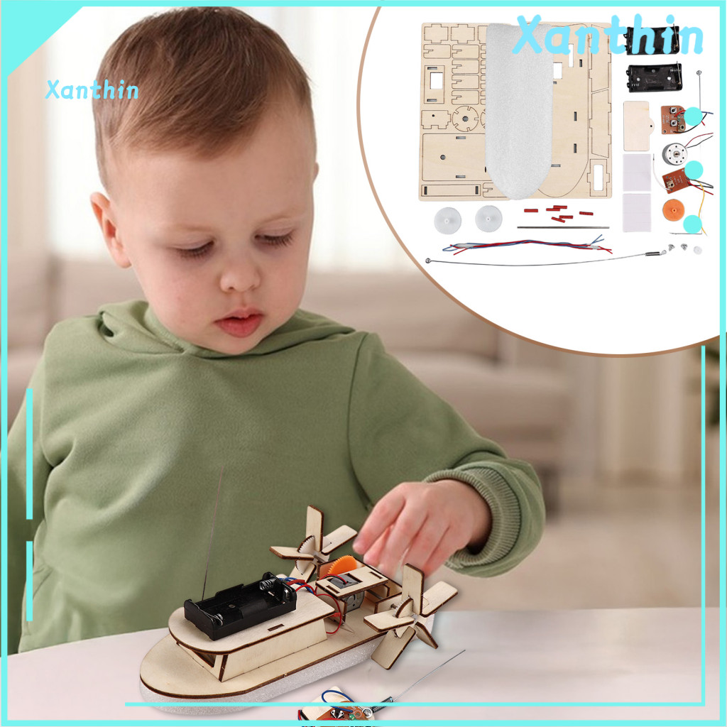 Remote Control Boat Model Kit Educational Stem Project Diy Wooden Handmade Rc Ship Building Puzzle for Kids for Southeas