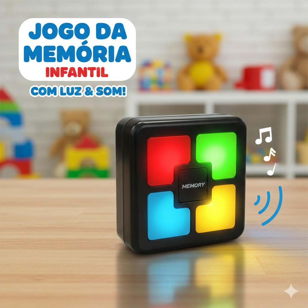 Jogo da memoria sonoro e visual,memory game tipo genius luz e som Pura Ligeiro