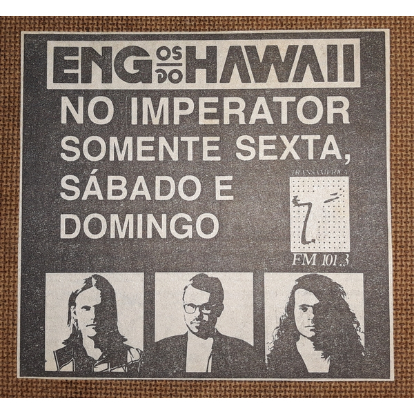 Engenheiros do Hawaii - Anúncio de show no Imperator 1992