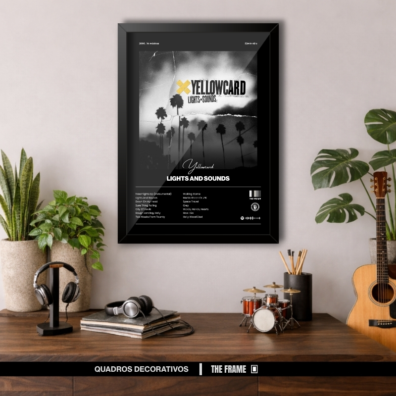 Quadro Decorativo A4/A3 Spotify Yellowcard Album Lights And Sounds