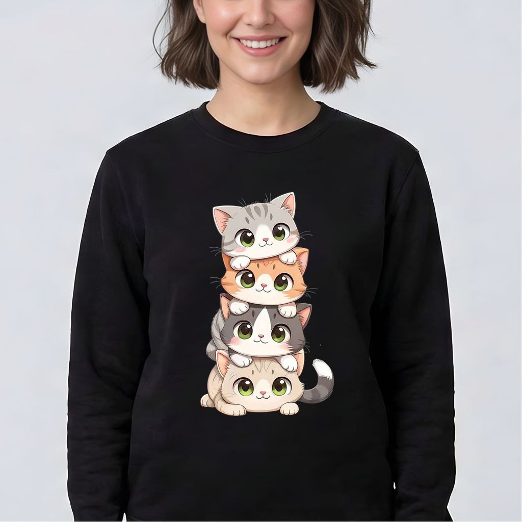 Moletom blusa de frio Gatinhos Fofa Moda Tumblr Cute Pet Lovers