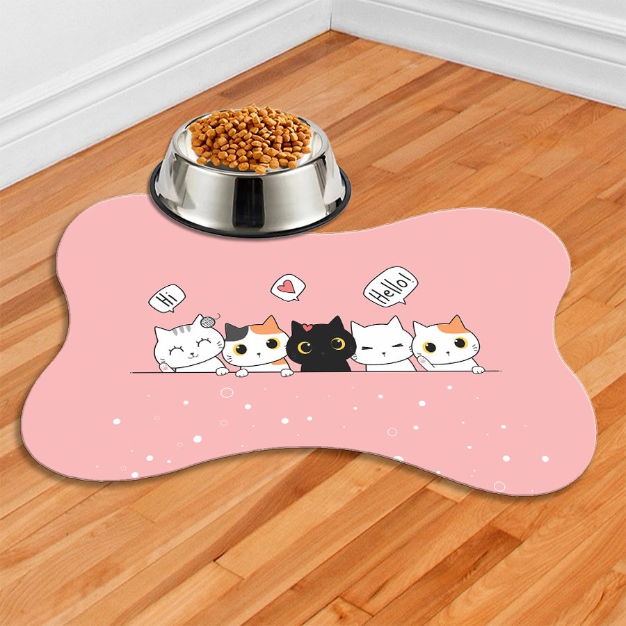 Tapete Para Comedouro PET - Ossinho - 46x31cm - CUTE CAT RS