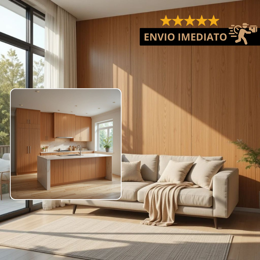 3D Wood Adhesive Paper Sticker 5m x 20m x 45cm Washable, Durable for Kitchen, Bathroom, Bedroom – Luxury, Instant Shippi
