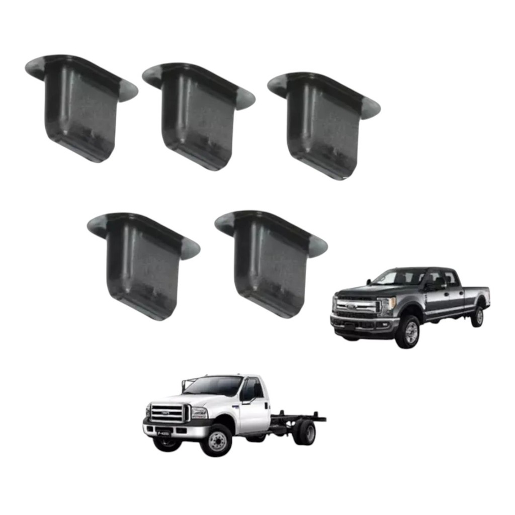 Buchas Soleira Porta Ford F350 F4000 - 98/19 Orig Kit C/ 5pç