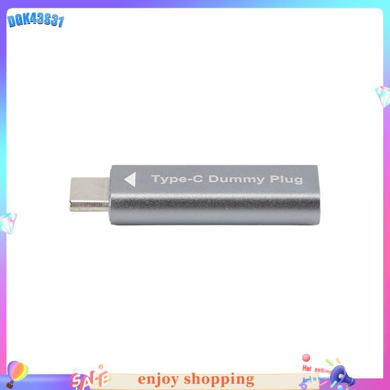 Adaptador De Exibição Virtual USB Tipo-C DDC EDID Manequim Plug Sem Cabeça Emulador Fantasma Carga 4K @ 60Hz