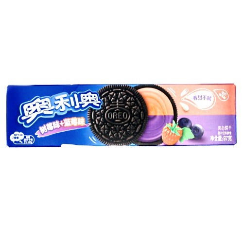 Biscoito Oreo Double Fruit Sabor Raspberry & Blueberry - Importado