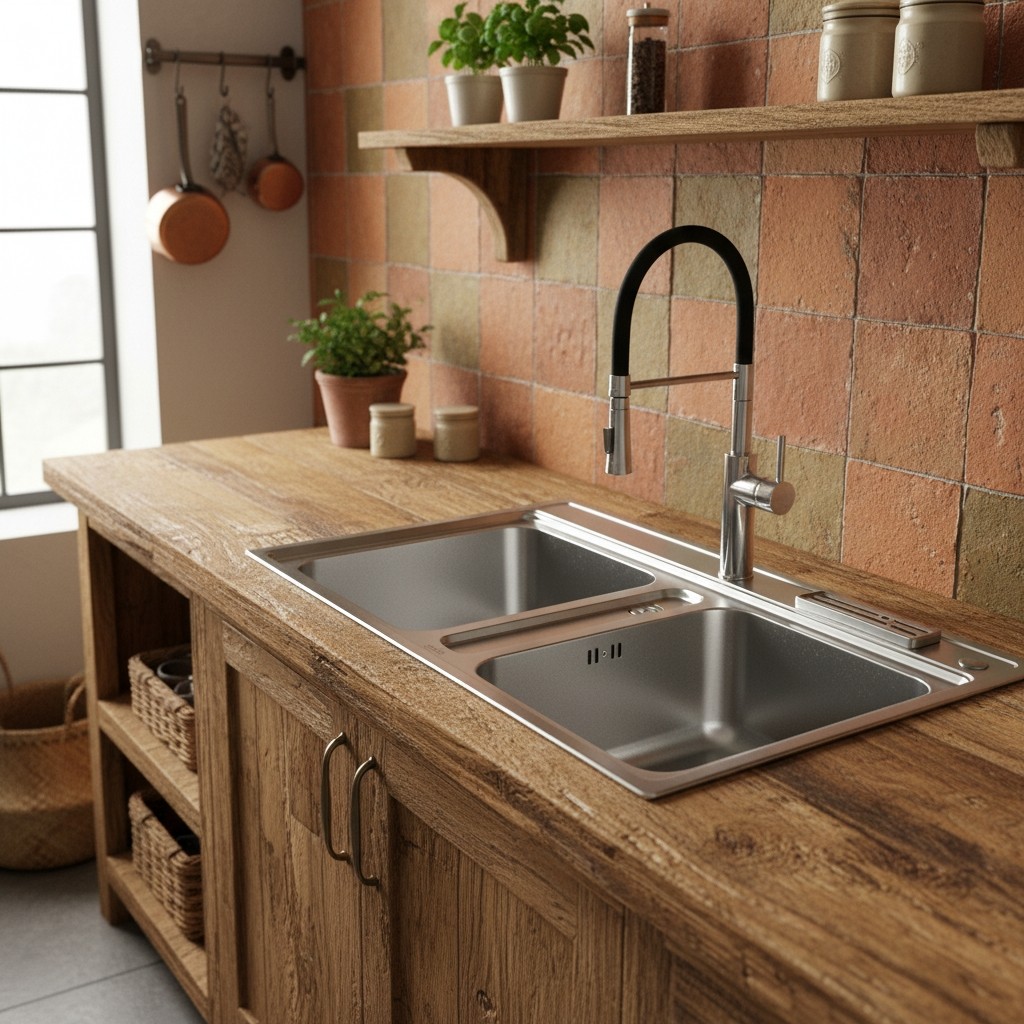 Kit Cuba em Inox Dupla para Cozinha Linha Ultra Modelo Tiger - OUTLET