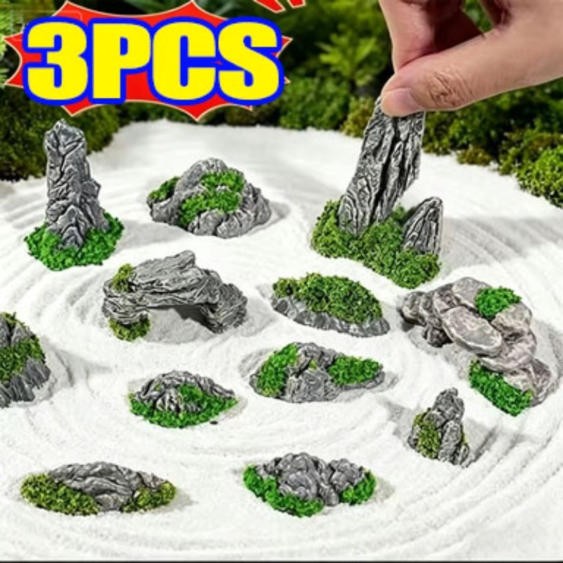 Ornamento Ornamental De Paisagem Chinesa De 3/5 Unidades-Montanha Para Micro-Escapamento DIY-Mini Artificial Em Miniatur