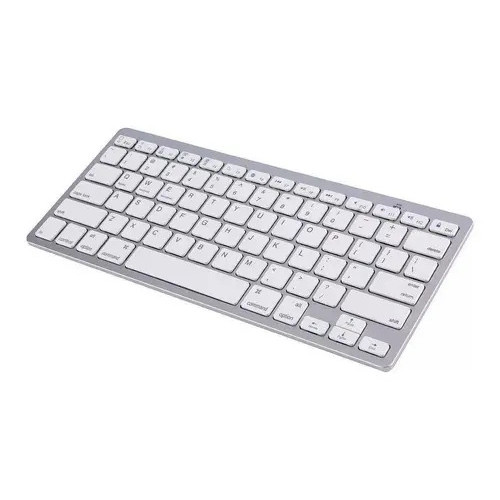 Teclado Bluetooth S/ Fio - Pc Tablet Celular Notebook Branco Inglês Us