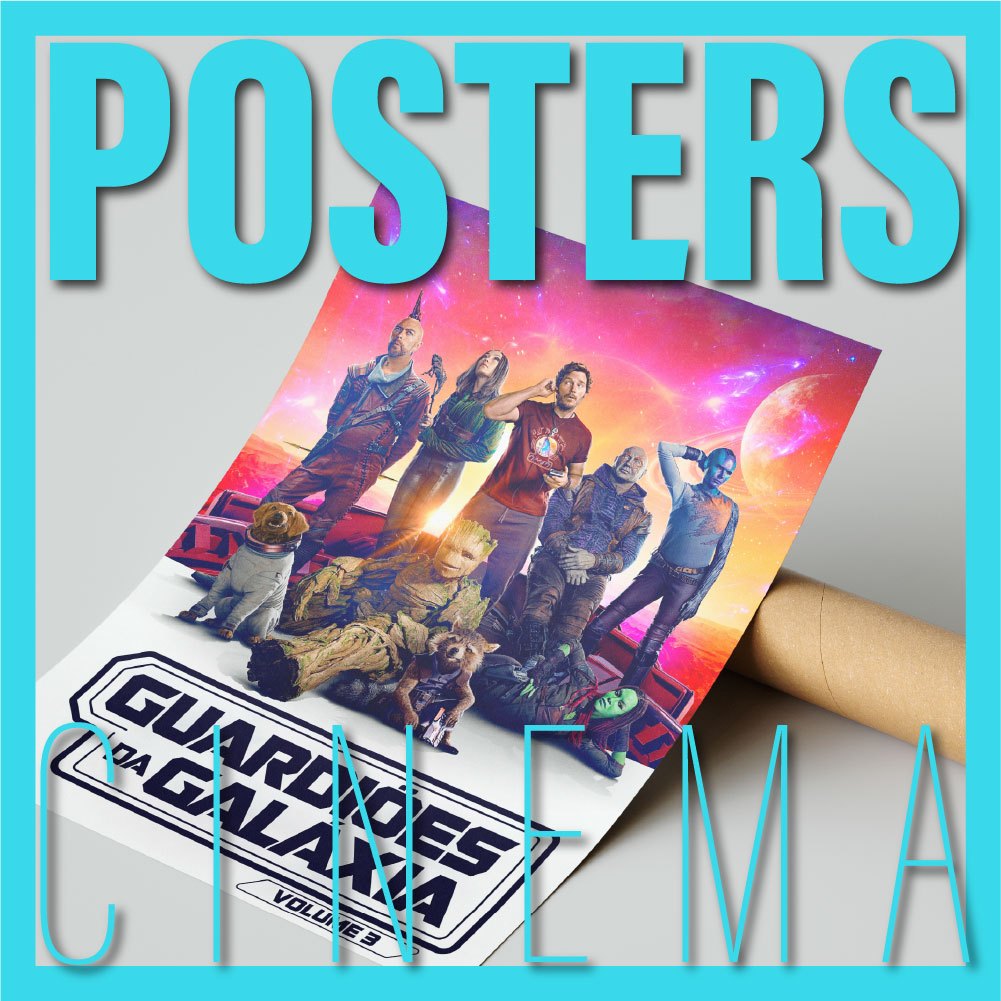 Cartaz Filmes Guardiões da Galaxia Vol 3 - Marvel MCU | Poster Grande 70x47cm Alta Qualidade