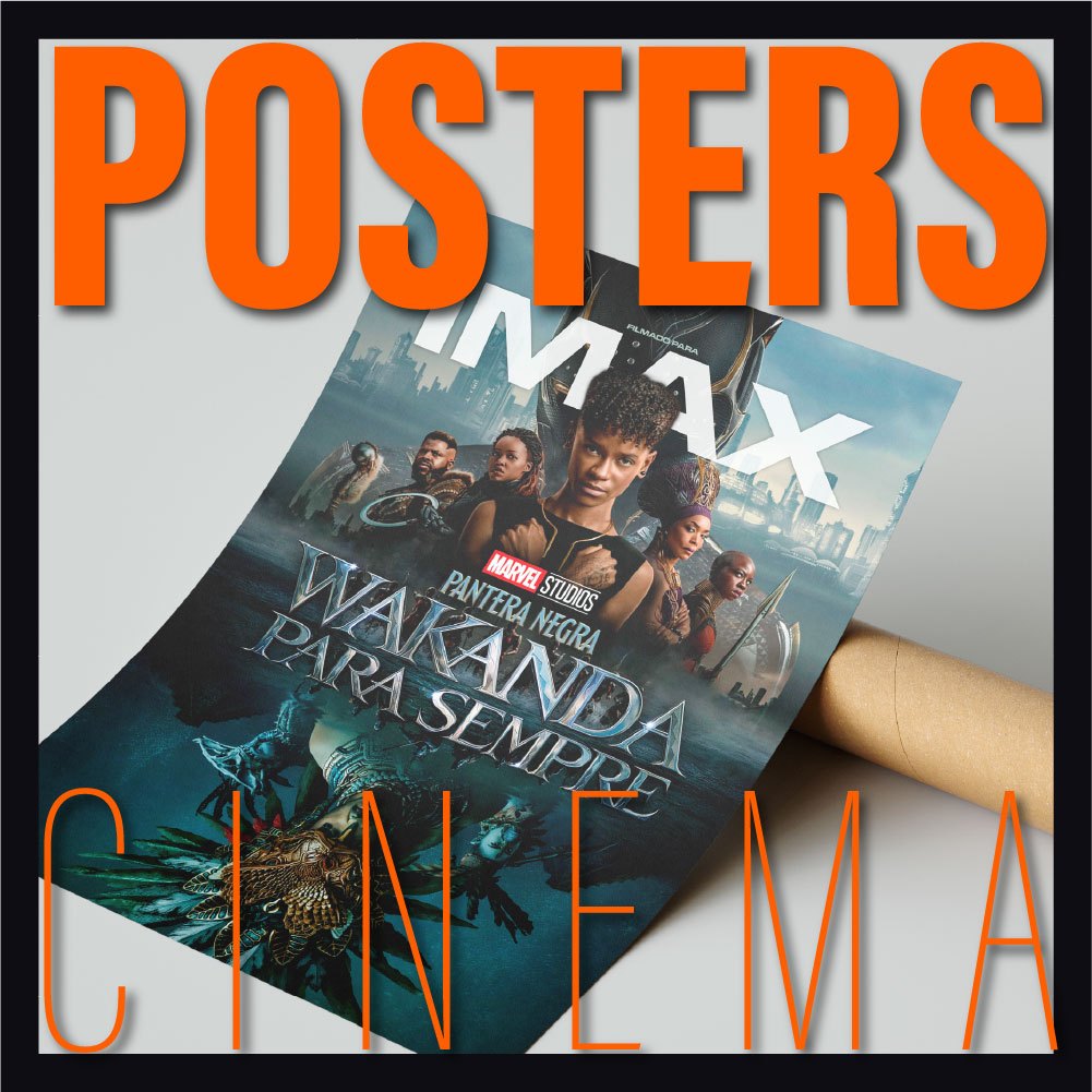 Cartaz Filmes Pantera Negra Wakanda para sempre - Marvel MCU | Poster Grande 70x47cm Alta Qualidade