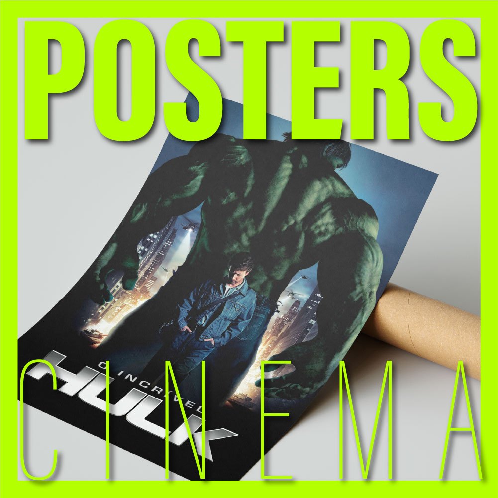 Cartaz Filmes O Incrível Hulk - Marvel MCU | Poster Grande 70x47cm Alta Qualidade