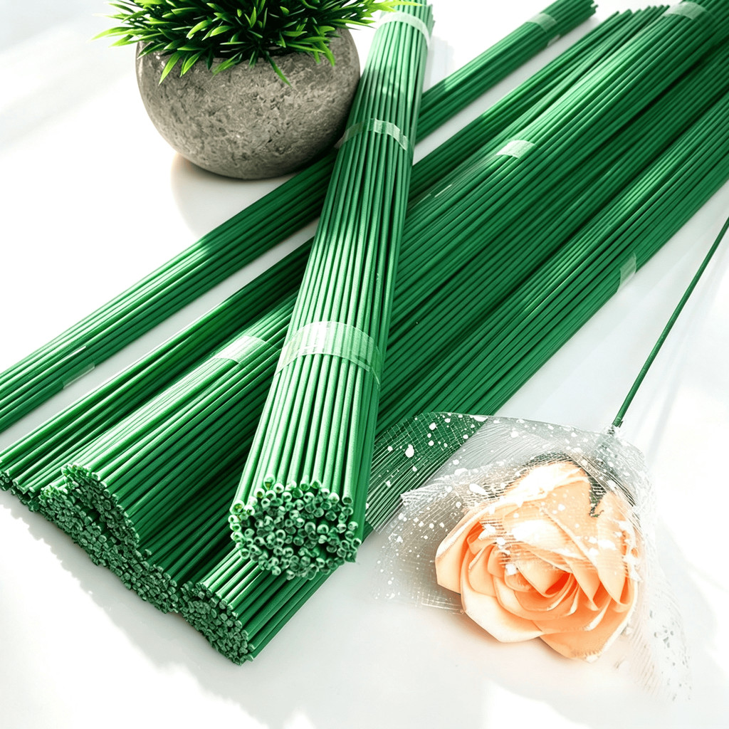20-200 Pcs Arame Plastificado para Flor Artificial – Tutor de Arranjo 40cm diy